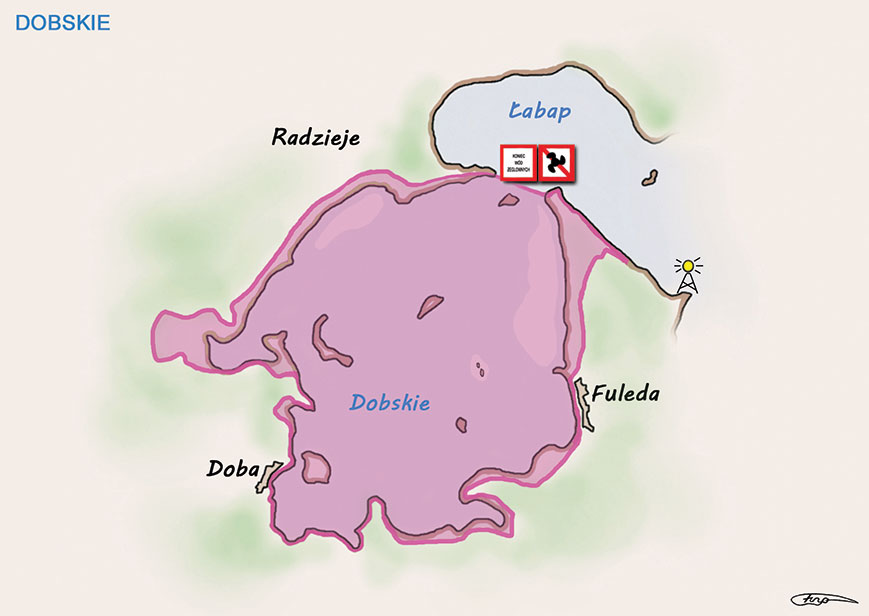 Poradnik - motorowodne Mazury - jeziora Dobskie i Łabap
